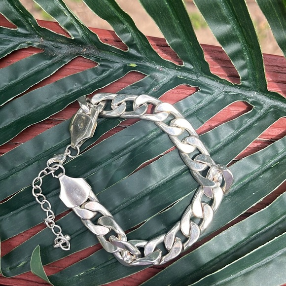 Express Chunky Cuban Wrist Bracelet/ Silver - Picture 3 of 4